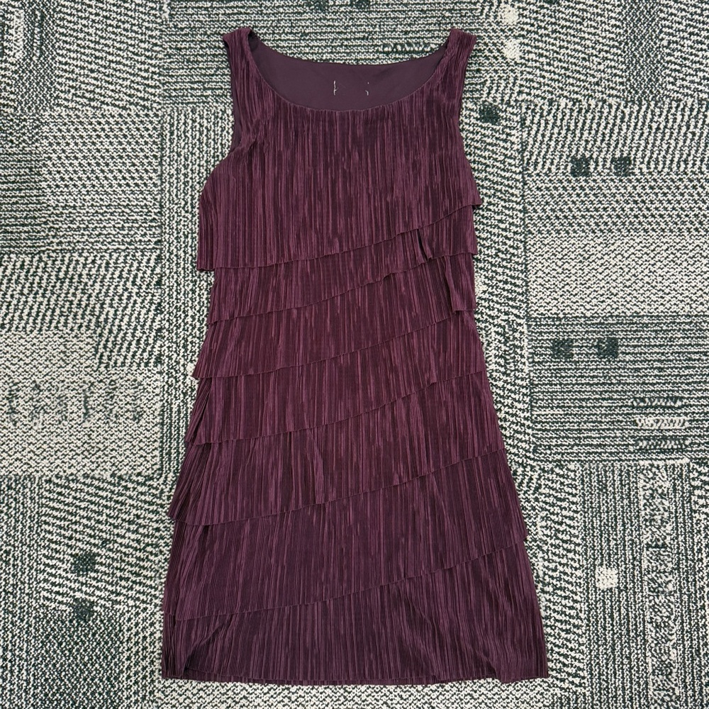 Elegant Purple Tiered Dress